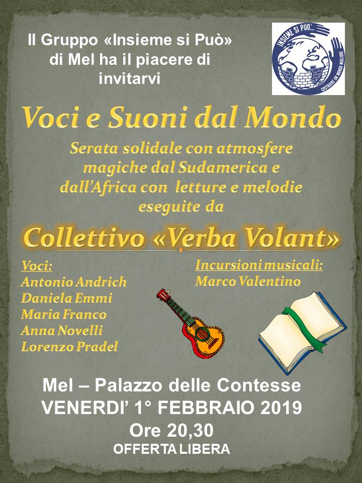 Incontro Verba Volant Mel 1 febbraio 2019